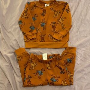 Mickey Mouse Print Sweatshirt and Pants Set